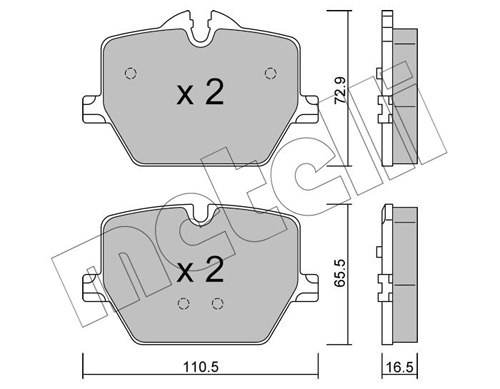Brake Pad Set, disc brake 22-1266-0