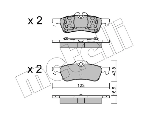 Brake Pad Set, disc brake 22-0556-0