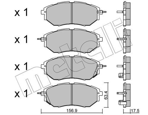 Brake Pad Set, disc brake 22-0763-0