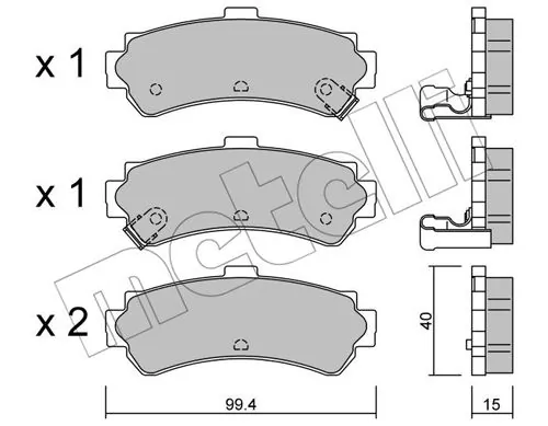 Brake Pad Set, disc brake 22-0403-0