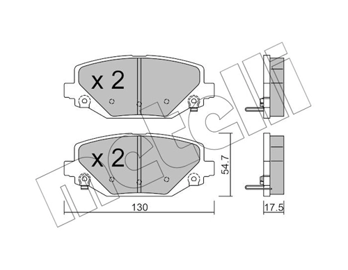 Brake Pad Set, disc brake 22-0947-0