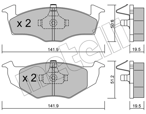 Brake Pad Set, disc brake 22-0206-1