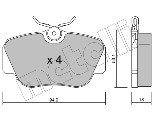 Brake Pad Set, disc brake 22-0041-0