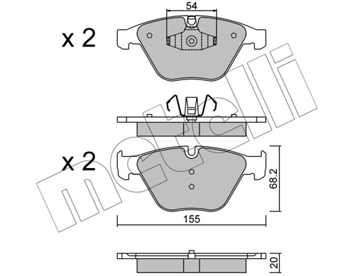 Brake Pad Set, disc brake 22-0558-6