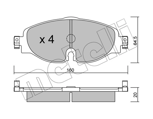 Brake Pad Set, disc brake 22-0950-0