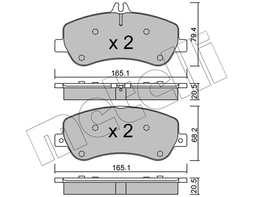 Brake Pad Set, disc brake 22-0825-0