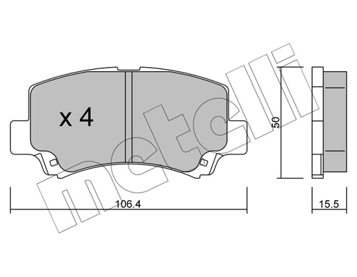 Brake Pad Set, disc brake 22-0419-0