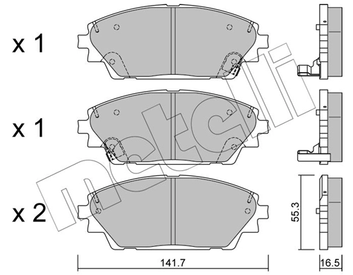 Brake Pad Set, disc brake 22-0992-0