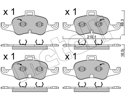 Brake Pad Set, disc brake 22-1127-1