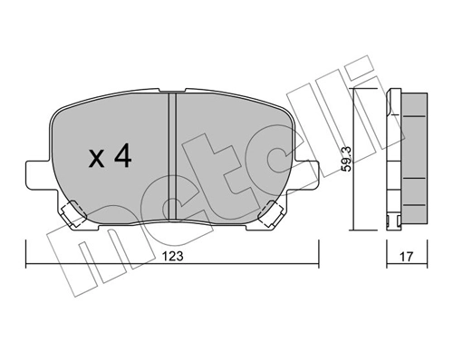 Brake Pad Set, disc brake 22-0427-0