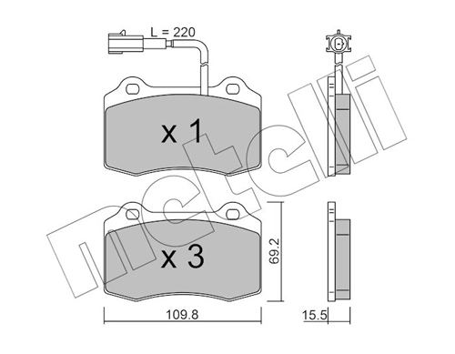 Brake Pad Set, disc brake 22-0251-7