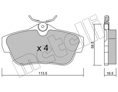 Brake Pad Set, disc brake 22-0712-0