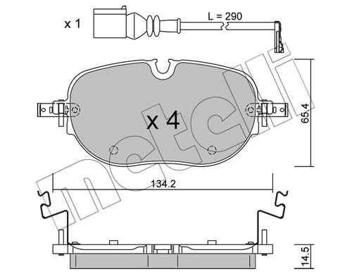 Brake Pad Set, disc brake 22-1318-0