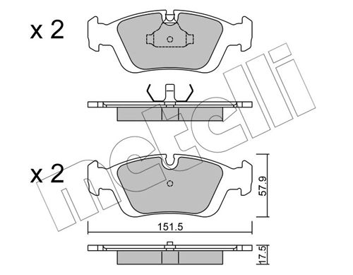 Brake Pad Set, disc brake 22-0124-0