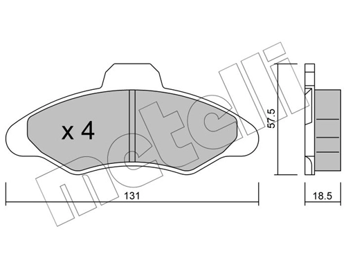 Brake Pad Set, disc brake 22-0071-0