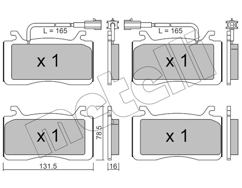 Brake Pad Set, disc brake 22-1141-0