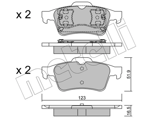 Brake Pad Set, disc brake 22-0337-0