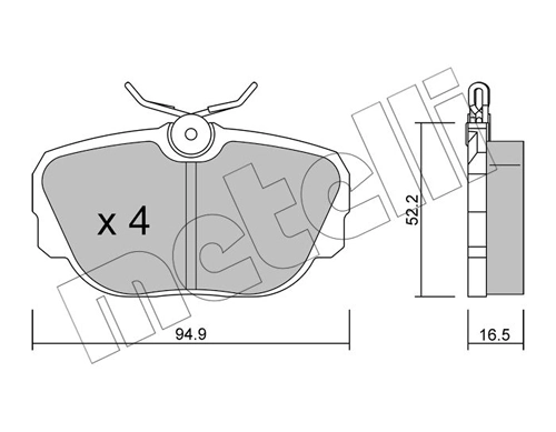 Brake Pad Set, disc brake 22-0351-0