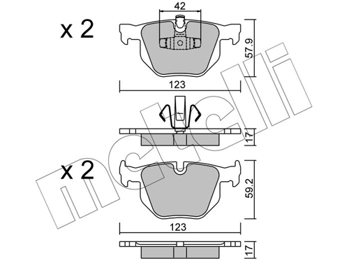 Brake Pad Set, disc brake 22-0643-0