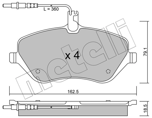 Brake Pad Set, disc brake 22-0601-0
