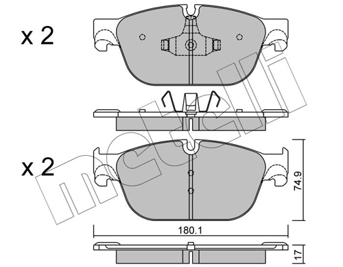 Brake Pad Set, disc brake 22-0854-0