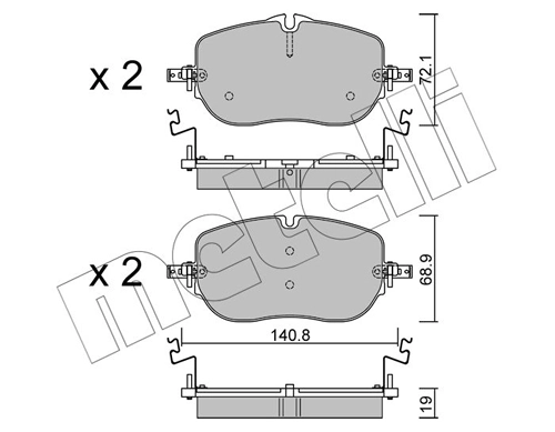 Brake Pad Set, disc brake 22-1356-0