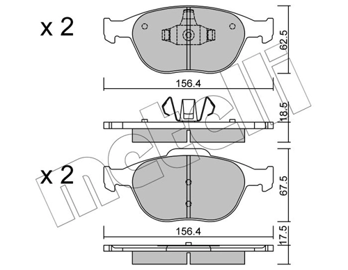Brake Pad Set, disc brake 22-0533-0