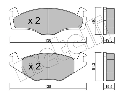 Brake Pad Set, disc brake 22-0045-1