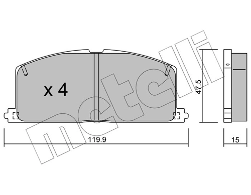 Brake Pad Set, disc brake 22-0108-0