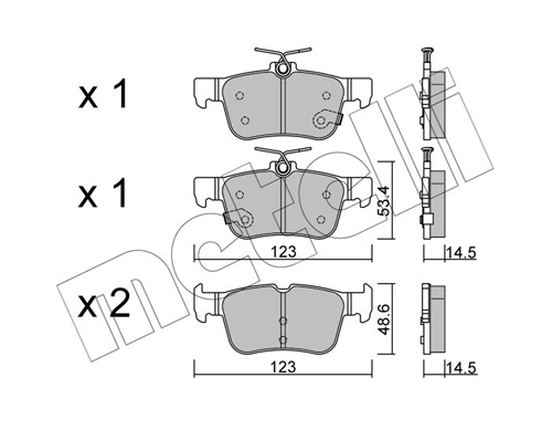 Brake Pad Set, disc brake 22-1040-1