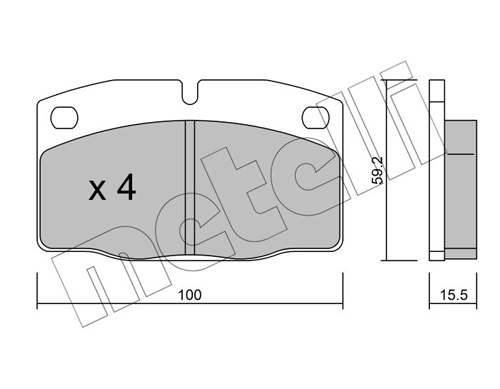 Brake Pad Set, disc brake 22-0044-0