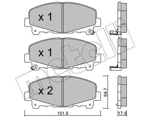 Brake Pad Set, disc brake 22-0867-0