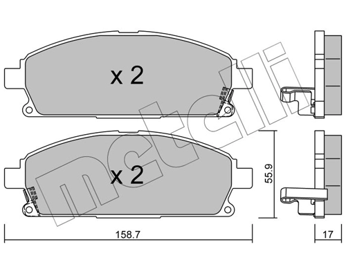 Brake Pad Set, disc brake 22-0406-1
