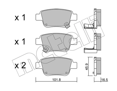 Brake Pad Set, disc brake 22-0451-0