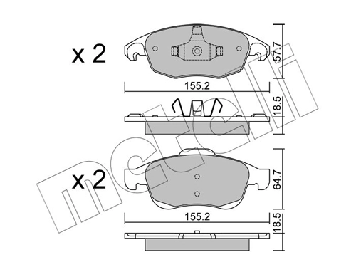 Brake Pad Set, disc brake 22-0800-0