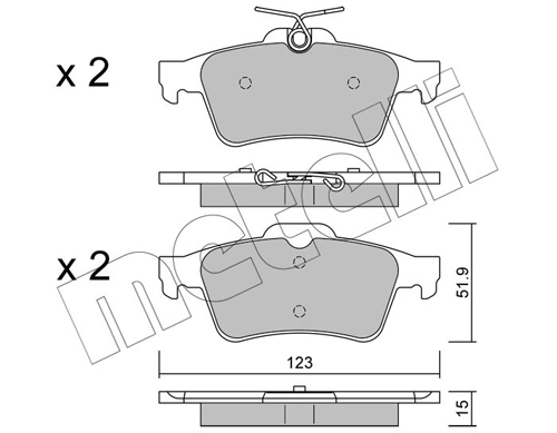Brake Pad Set, disc brake 22-0337-3