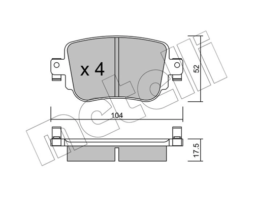 Brake Pad Set, disc brake 22-0980-0