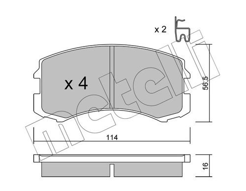 Brake Pad Set, disc brake 22-0736-0