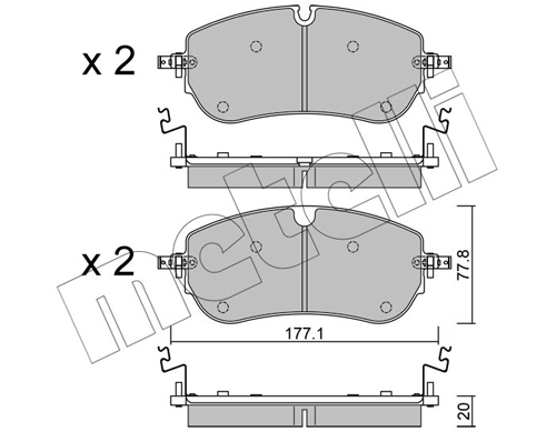 Brake Pad Set, disc brake 22-1342-0