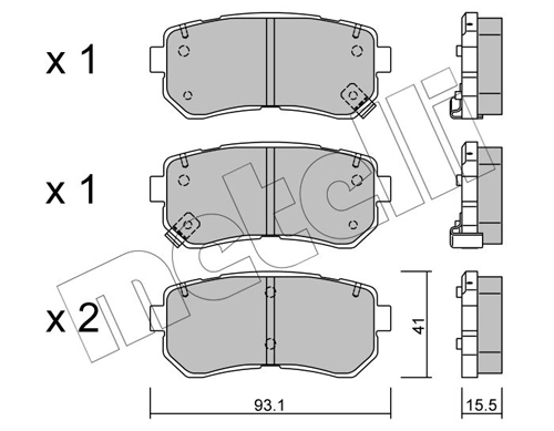 Brake Pad Set, disc brake 22-0725-0