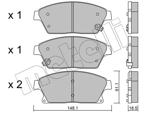 Brake Pad Set, disc brake 22-0839-0