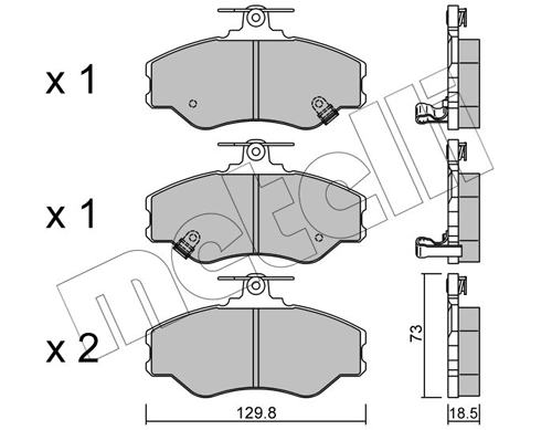 Brake Pad Set, disc brake 22-0366-0