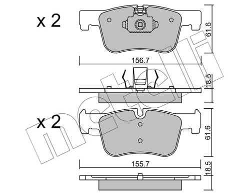 Brake Pad Set, disc brake 22-0960-0
