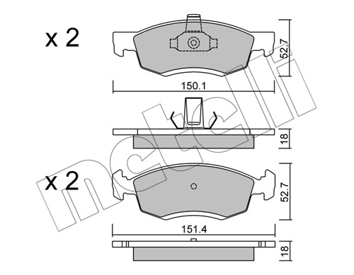 Brake Pad Set, disc brake 22-0802-0