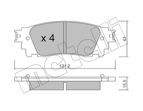 Brake Pad Set, disc brake 22-1041-0