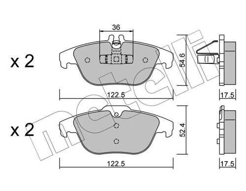 Brake Pad Set, disc brake 22-0666-0