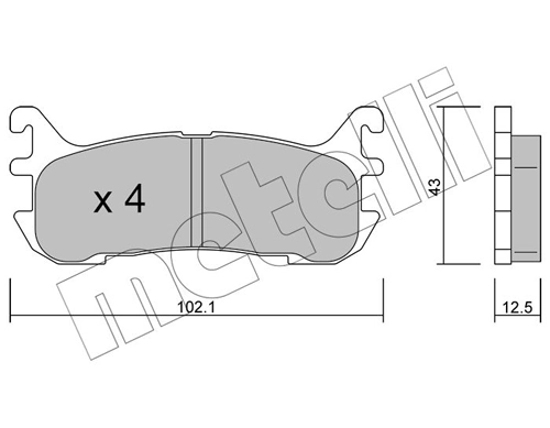 Brake Pad Set, disc brake 22-0393-0