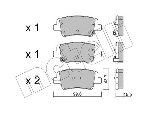 Brake Pad Set, disc brake 22-1371-0