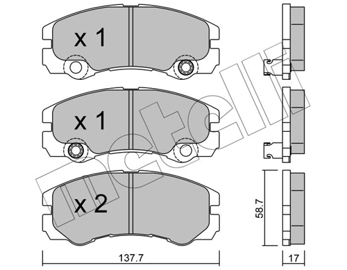 Brake Pad Set, disc brake 22-0357-1
