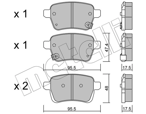 Brake Pad Set, disc brake 22-1012-0